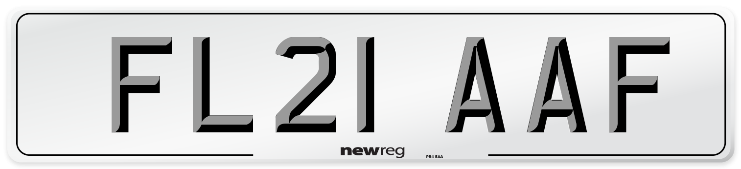 FL21 AAF Number Plate from New Reg